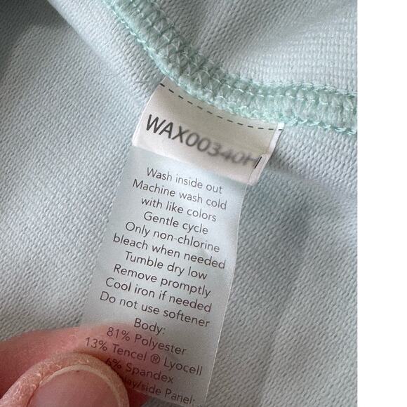 Hooded CALIA sleeveless shirt,  size Small, Teal - Picture 8 of 8